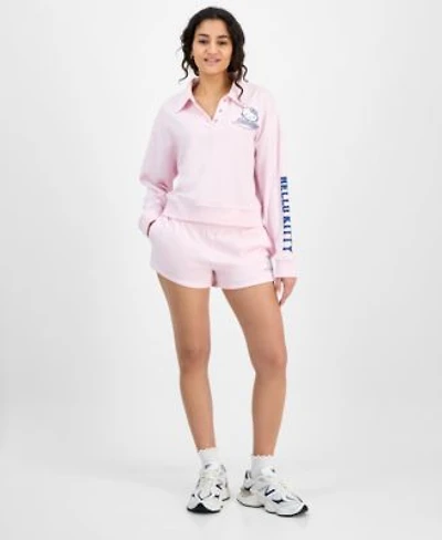 Grayson Threads The Label Juniors Collared Hello Kitty Sweatshirt Pull On Shorts