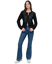 Dkny Jeans Women's Baby Chenille Open-Stitch Long-Sleeve Cardigan