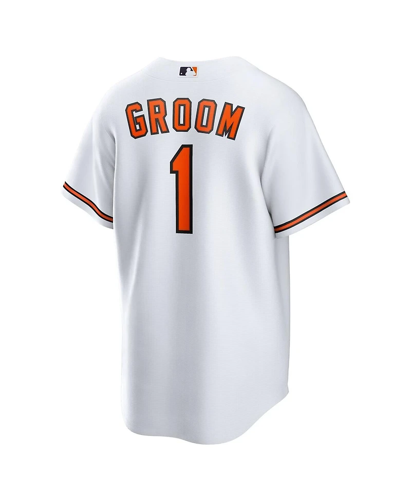 Nike Men's White Baltimore Orioles 1 Groom Home Replica Jersey