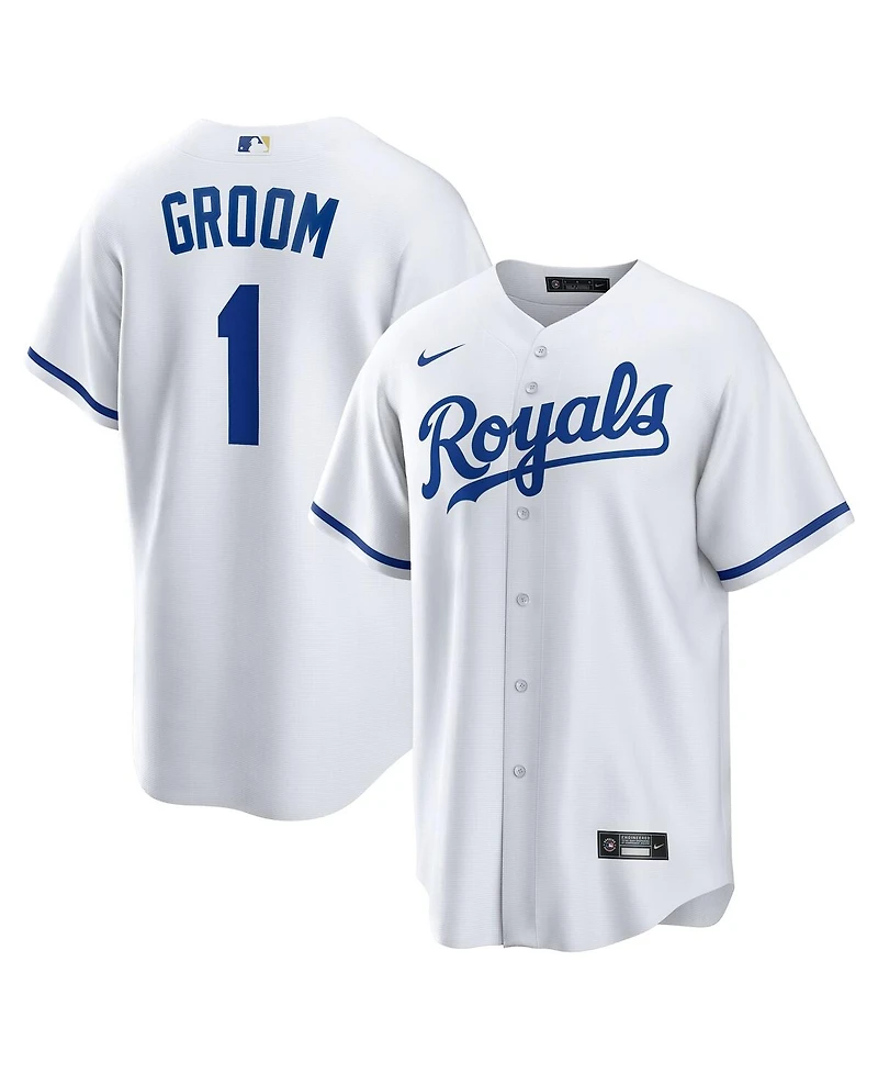 Nike Men's White Kansas City Royals 1 Groom Home Replica Jersey