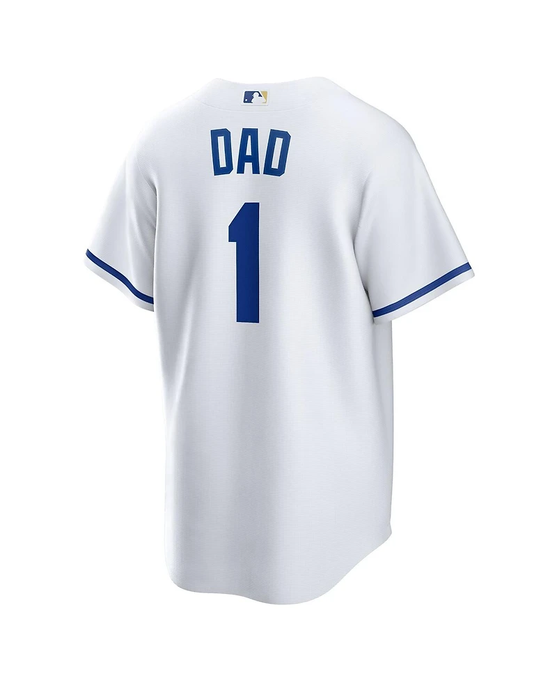 Nike Men's White Kansas City Royals 1 Dad Home Replica Jersey