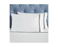 Superior Brandon Cotton Three-Line Embroidered Deep Pocket Bed Sheet Set