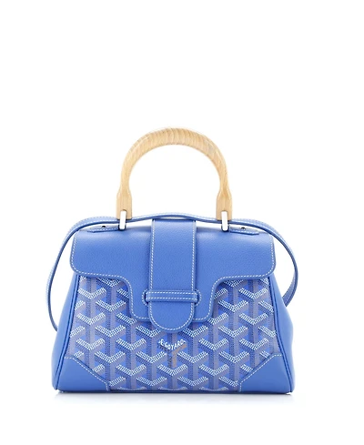 Pre-Owned Goyard Mini Saigon Top Handle Bag Coated Canvas with Leather