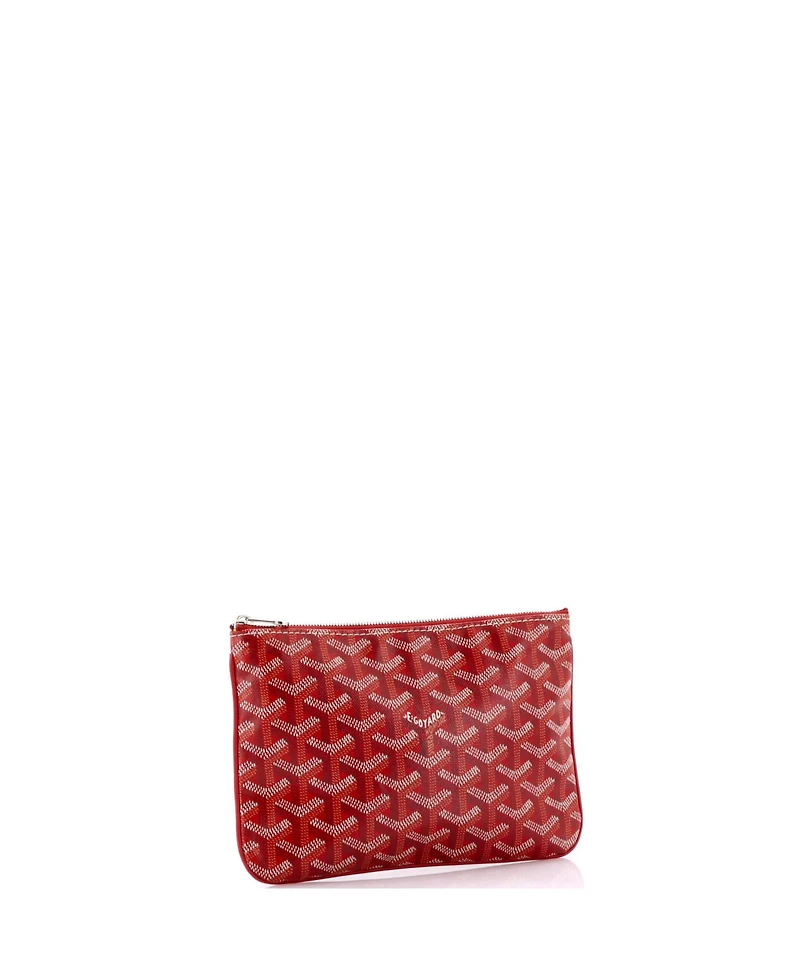 Pre-Owned Goyard Pm Senat Zip Pouch Coated Canvas