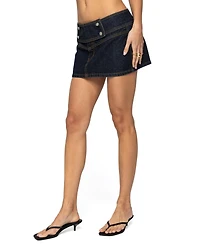 Edikted Women's Mayanne Denim Mini Skirt