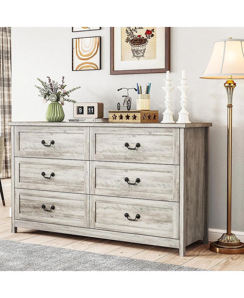 6 Drawer Dresser Chest of Drawers