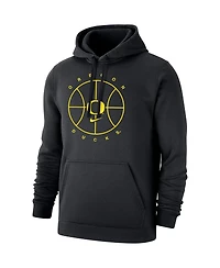 Men's Nike Black Oregon Ducks Basketball Icon Club Fleece Pullover Hoodie