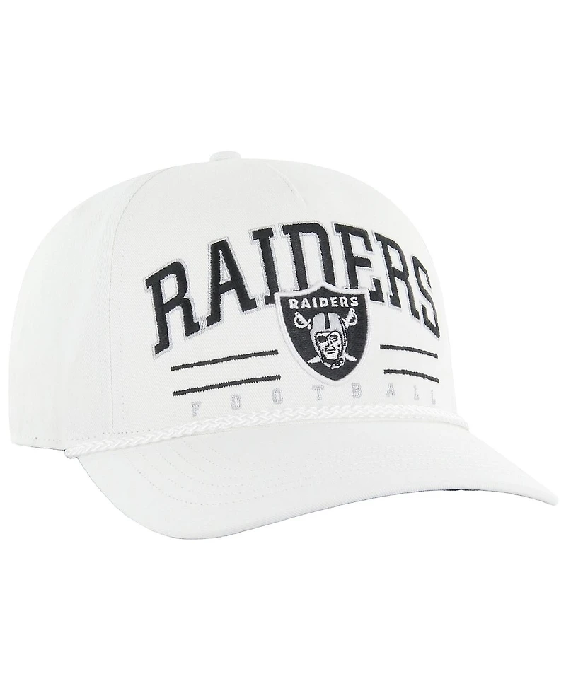 '47 Brand Men's White Las Vegas Raiders Roscoe Hitch Rope Adjustable Hat