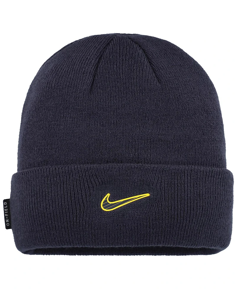 Nike Men's Navy Michigan Wolverines On-Field Standard Terra Cuffed Knit Hat