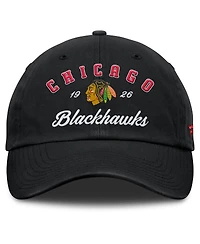 Fanatics Women's Black Chicago Blackhawks Fundamental Dasher Arch Adjustable Hat