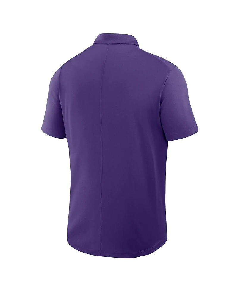 Nike Men's Purple Lsu Tigers Primetime Victory Primary Logo Performance Polo Shirt
