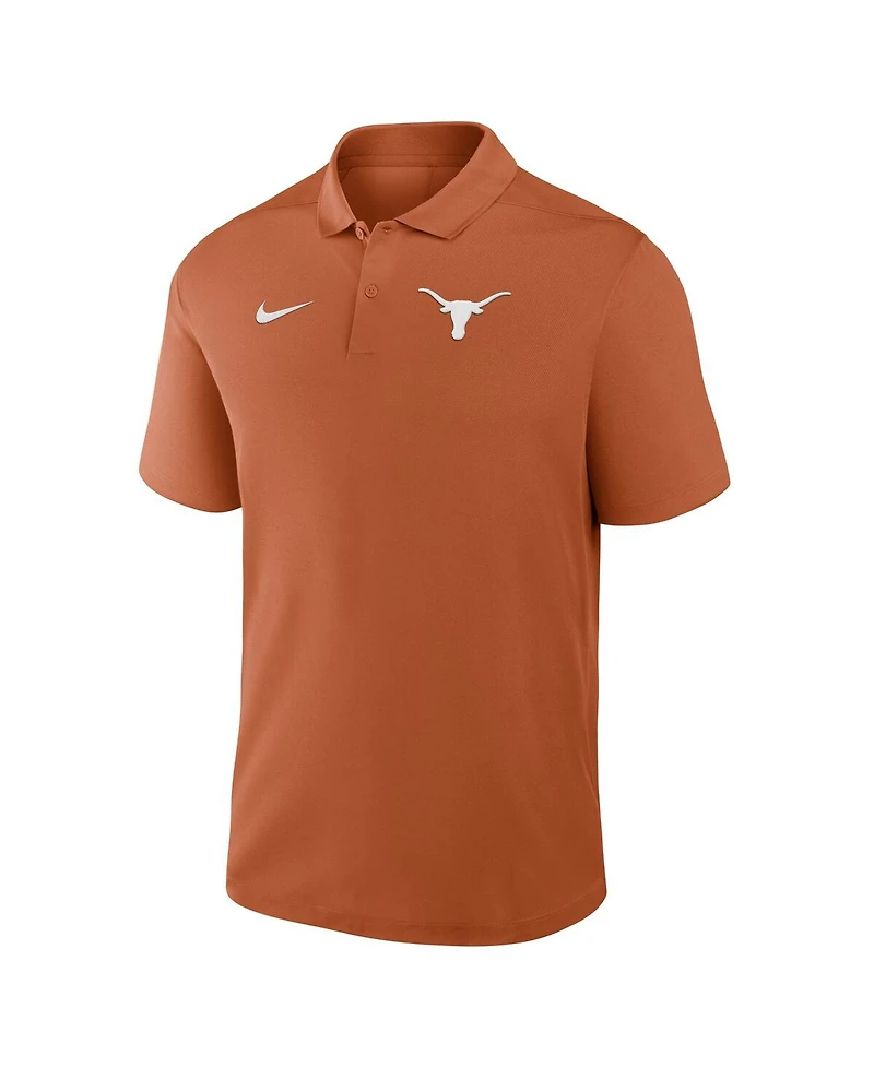 Nike Men's Texas Orange Texas Longhorns Primetime Victory Primary Logo Performance Polo Shirt