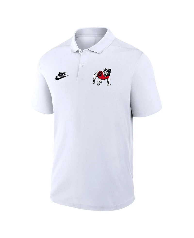 Nike Men's White Georgia Bulldogs Primetime Victory Legacy Vault Logo Performance Polo Shirt