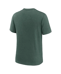 Nike Men's Heather Green Athletics Logo Tri-Blend T-Shirt