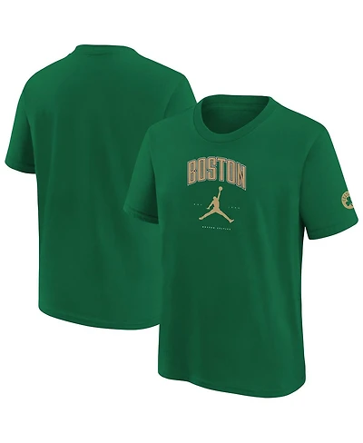 Jordan Big Boys and Girls Kelly Green Boston Celtics Essential Cities T-Shirt