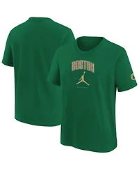 Jordan Big Boys and Girls Kelly Green Boston Celtics Essential Cities T-Shirt