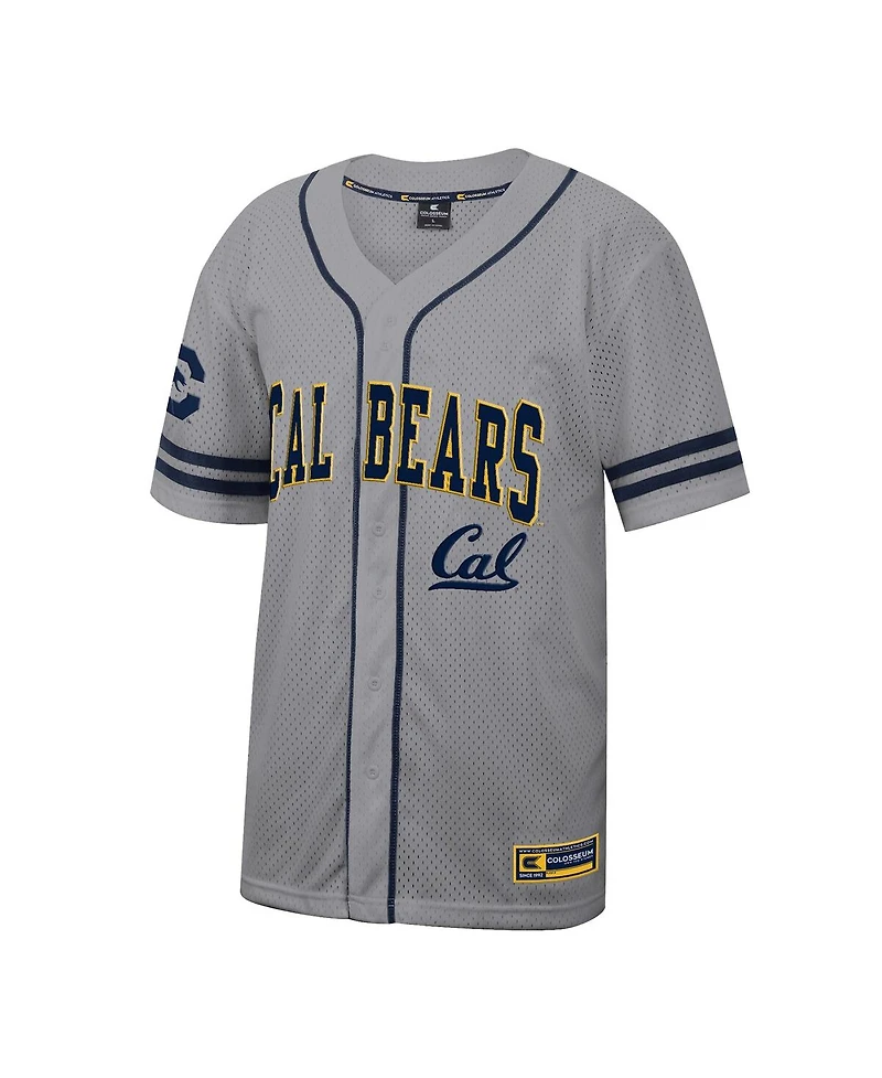 Colosseum Men's Gray Cal Bears Free Spirited Baseball Jersey