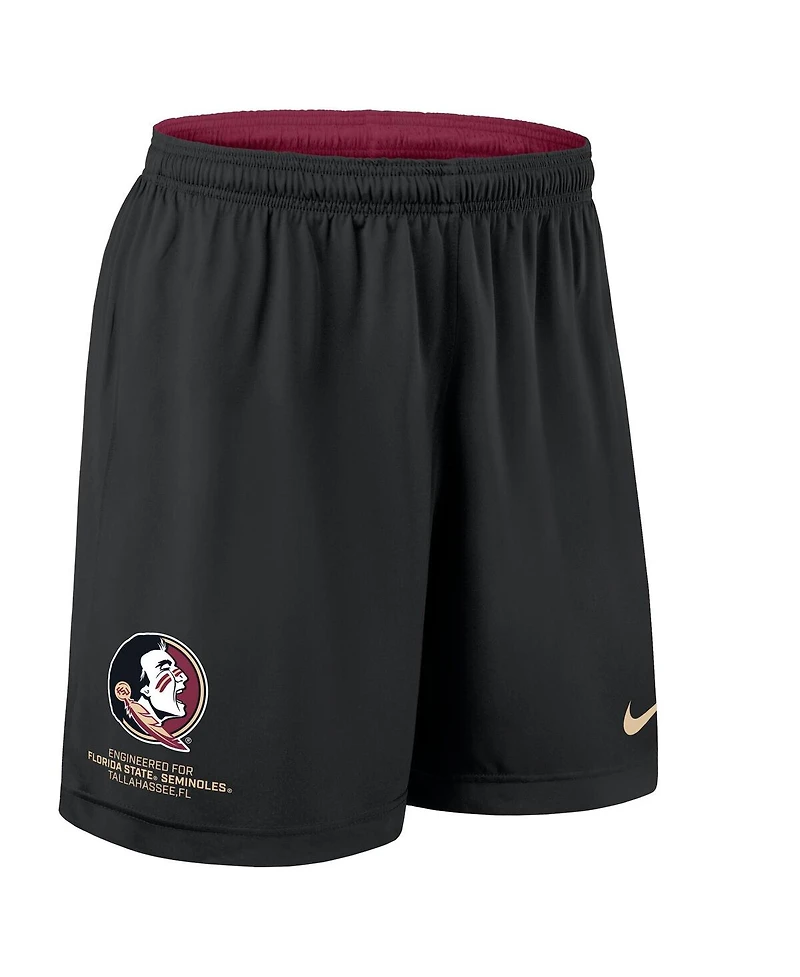 Nike Men's Garnet/Black Florida State Seminoles 2025 Sideline Reversible Performance Shorts