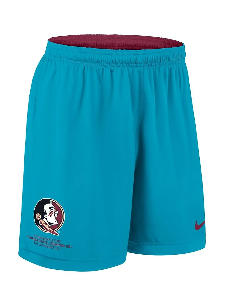 Nike Men's Garnet/Turquoise Florida State Seminoles 2025 Sideline Reversible Performance Shorts