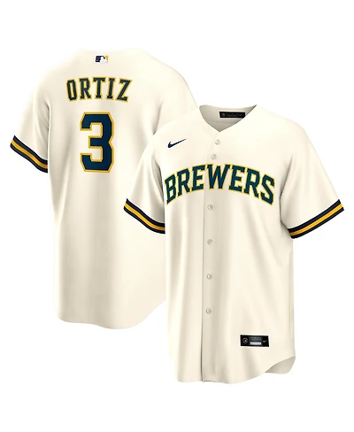 Nike Men's Joey Ortiz White Milwaukee Brewers Home Replica Jersey
