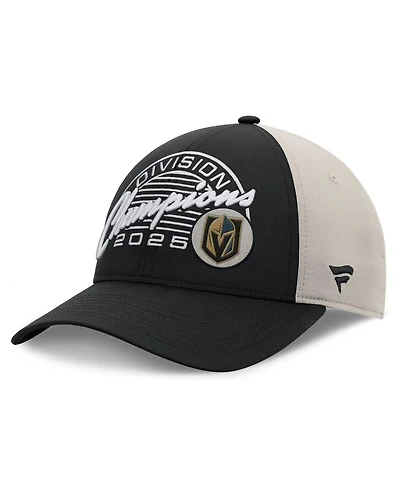 Fanatics Men's Black Vegas Golden Knights 2025 Pacific Division Champions Locker Room Adjustable Hat
