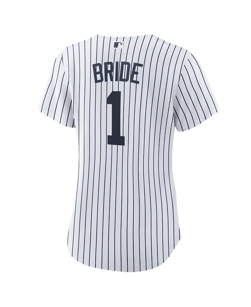 Nike Women's White New York Yankees 1 Bride Home Replica Jersey
