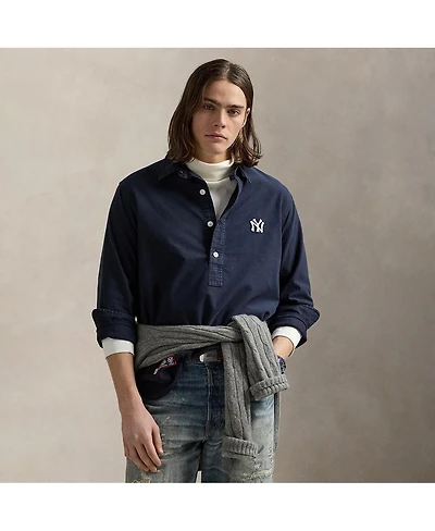 Polo Ralph Lauren Men's and Women's Navy Yankees Oxford Shirt