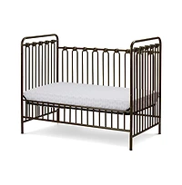 La Baby Napa 3 in 1 Convertible Full Sized Metal Crib in Golden Nugget