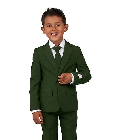OppoSuits Toddler and Little Boys Glorious Solid Color Suit, 3-Piece Set Including Blazer, Pants Clip-On-Tie