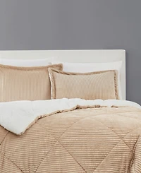 Brooklyn Loom Essential Corduroy 3-Pc. Comforter Set
