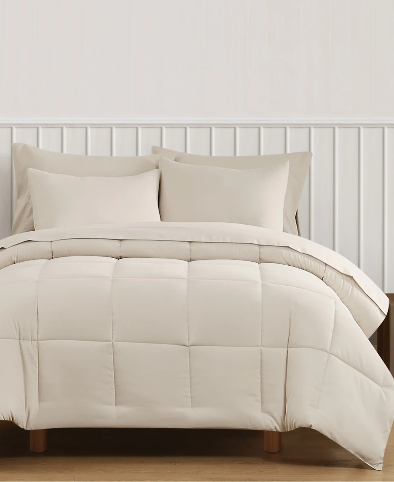 Truly Soft Green Solid 3-Pc. Comforter Set