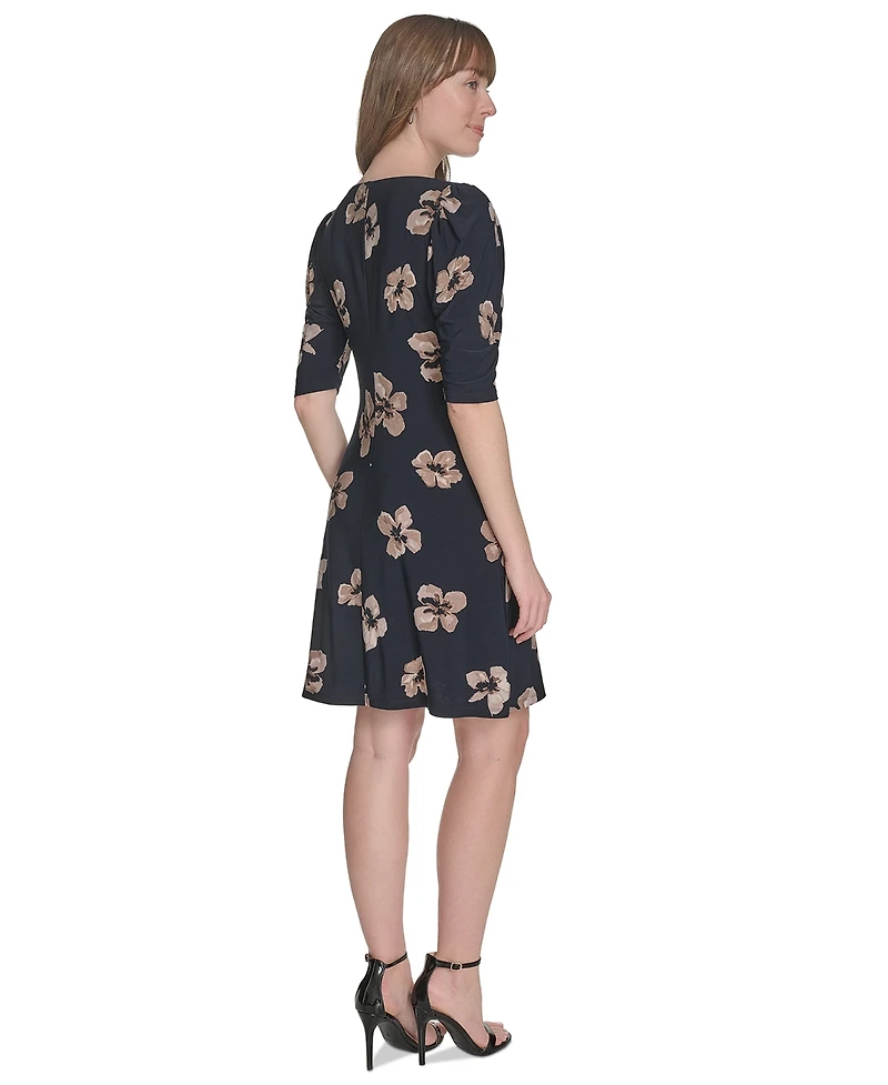 Tommy Hilfiger Petite Floral-Print Jersey Dress