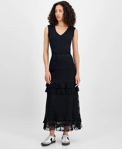 And Now This Women's Lace Tiered Maxi Skirt, Exclusively at Macy's