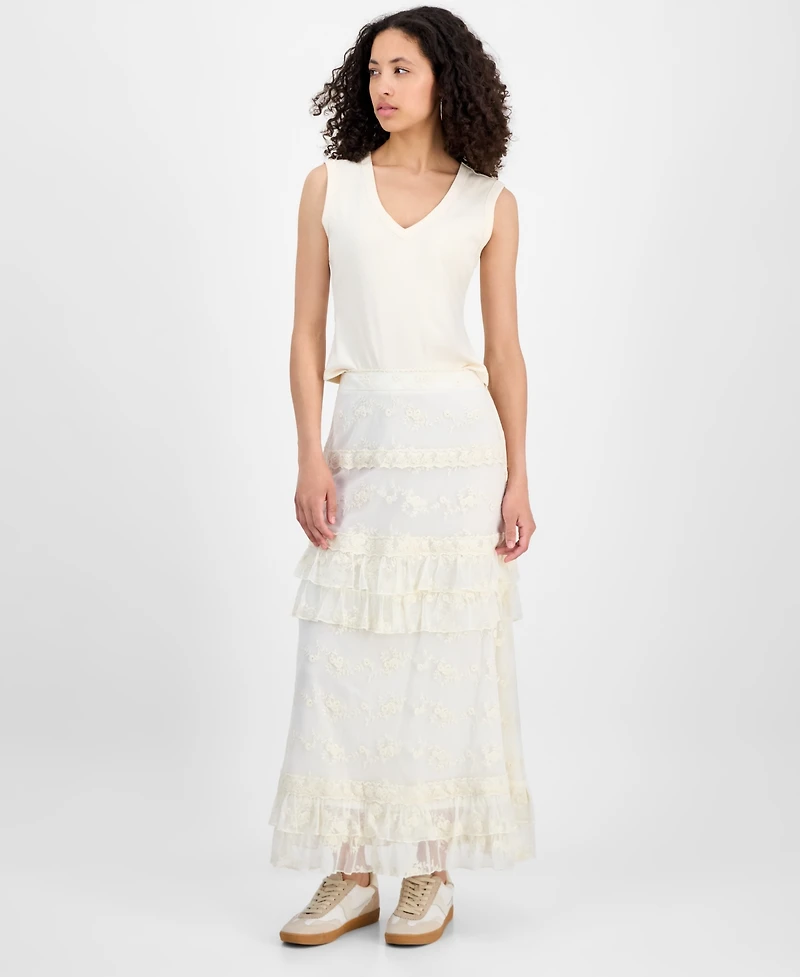 And Now This Women's Lace Tiered Maxi Skirt, Exclusively at Macy's