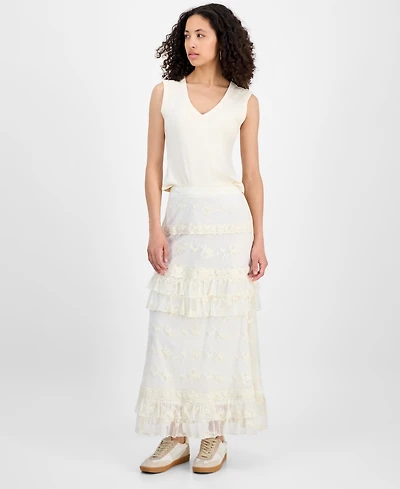 And Now This Women's Lace Tiered Maxi Skirt, Exclusively at Macy's