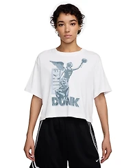 Nike Women's Cotton Short-Sleeve Cropped Basketball T-Shirt
