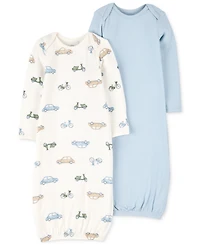 PurelySoft by Carter's Baby 2-Pc. Sleeper Gowns Set
