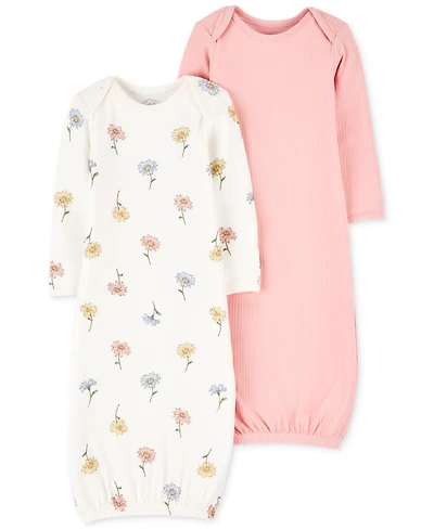 PurelySoft by Carter's Baby 2-Pc. Sleeper Gowns Set