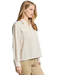 Jones New York Women's Long-Sleeve Utility Shirt