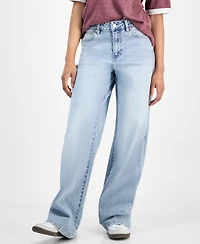 Celebrity Pink Juniors' High Rise Baggy Wide-Leg Curvy Jeans