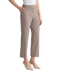 Jones New York Women's Check Print High-Rise Ankle Pants