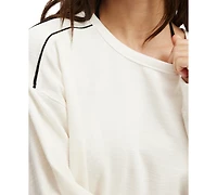 Cotton On Women's Long-Sleeve Ribbed Beach Top