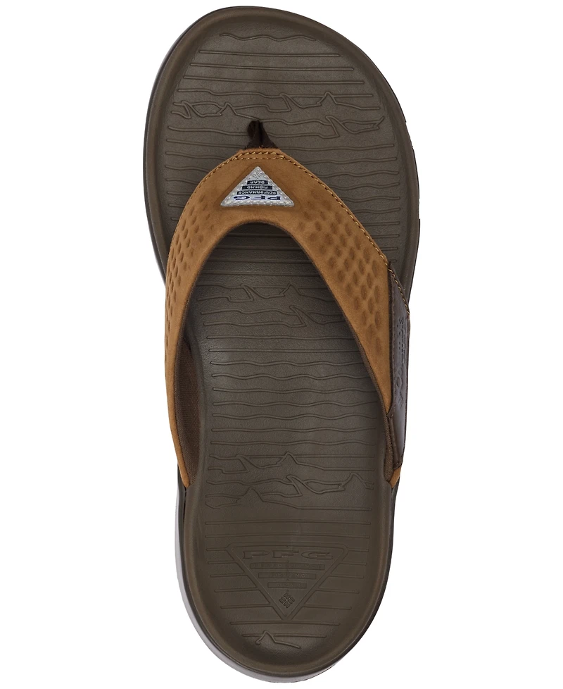 Columbia Men's Boatside Leather Lightweight Flip Flop Sandals