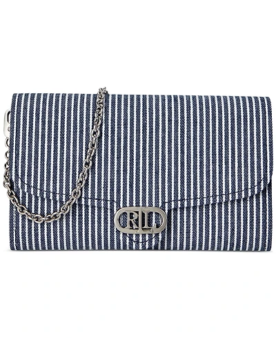 Lauren Ralph Lauren Striped Canvas Adair Crossbody Bag
