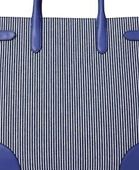 Lauren Ralph Lauren Striped Canvas Devyn Tote Bag