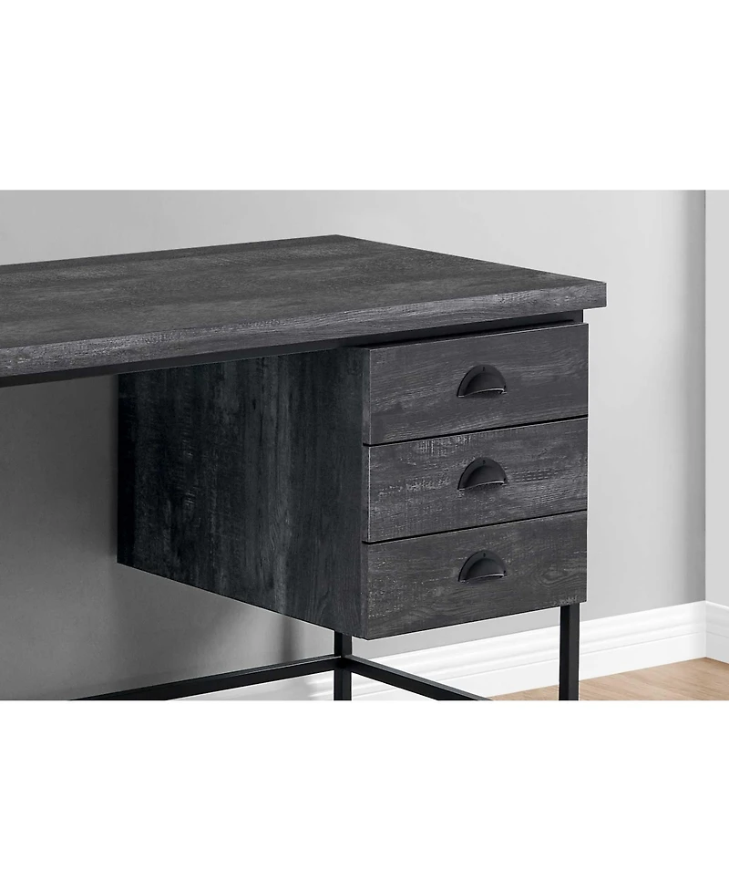 Modern Computer Desk with 3 Storage Drawers and Spacious Work Surface