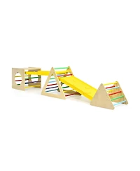 5 in 1 Kids Triangle Climber Play Gym Set with 2 Ramps