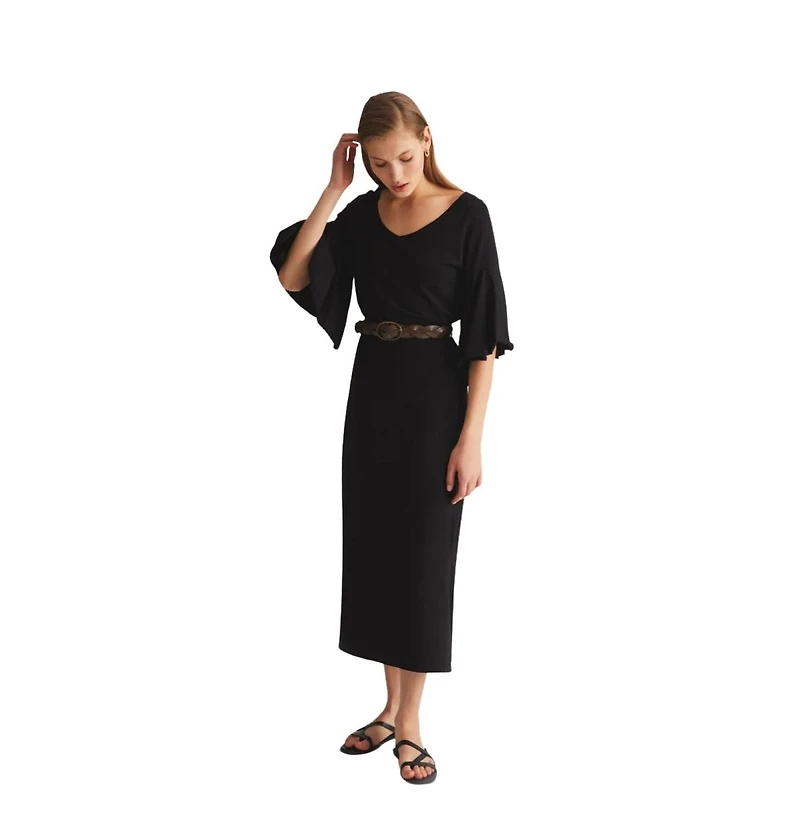 Labeca London Women Ruffled Sleeve Dress