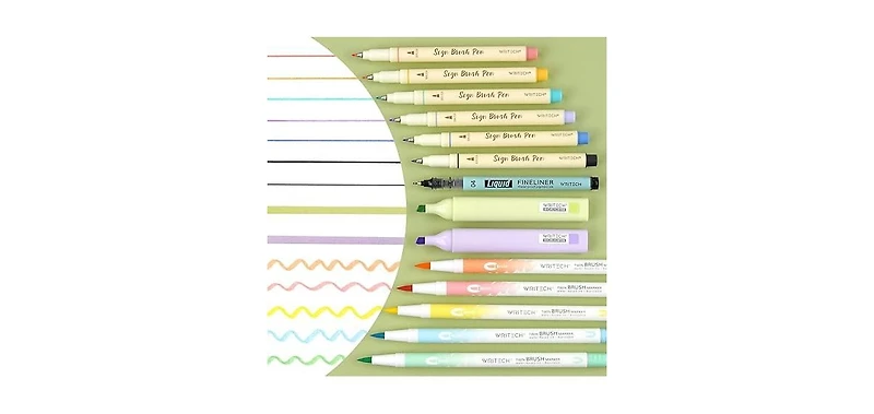 Writech Pastel Lettering Markers 14CT