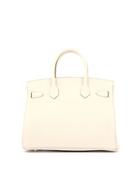 Pre-Owned Hermes Birkin 30 Handbag Light Clemence with Gold Hardware